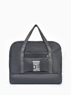 Сумка дорожная на молнии, отдел для обуви, наружный карман, держатель для чемодана, чёрная - Фото 5