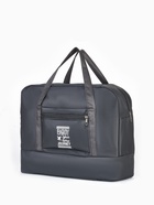 Сумка дорожная на молнии, отдел для обуви, наружный карман, держатель для чемодана, чёрная - Фото 6