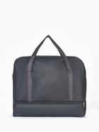 Сумка дорожная на молнии, отдел для обуви, наружный карман, держатель для чемодана, чёрная - Фото 4