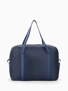 Сумка дорожная, на молнии, 3 наружных кармана, держатель для чемодана, длинный ремень, синяя - Фото 5