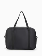 Сумка дорожная, 3 наружных кармана, на молнии, держатель для чемодана, длинный ремень, чёрная - Фото 5