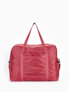 Сумка дорожная на молнии, 3 наружных кармана, держатель для чемодана, длинный ремень, бордовая - Фото 4