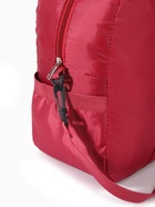 Сумка дорожная на молнии, 3 наружных кармана, держатель для чемодана, длинный ремень, бордовая - Фото 3