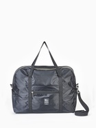 Сумка дорожная на молнии, 3 наружных кармана, держатель для чемодана, длинный ремень, чёрная - Фото 5