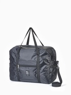 Сумка дорожная на молнии, 3 наружных кармана, держатель для чемодана, длинный ремень, чёрная - Фото 6