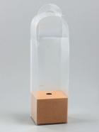 Коробка для мини-букетов и цветов, прозрачная с крафт-основанием 28×8×8 см, крафт - Фото 2