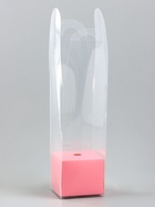 Коробка для мини-букетов и цветов, прозрачная с крафт-основанием, 28×8×8 см, розовый - Фото 3