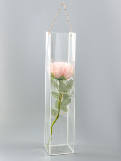 Переноска для цветов из PVC, белая, влагостойкая, 50×10×10 см
