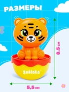 Игрушка детская, неваляшка «Тигрёнок», оранжевый - Фото 4