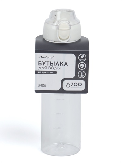 Бутылка для воды Onlytop, 700 мл, белая