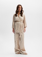 Костюм домашний женский (жакет, брюки) KAFTAN Velvet, размер 52-54, бежевый - Фото 6