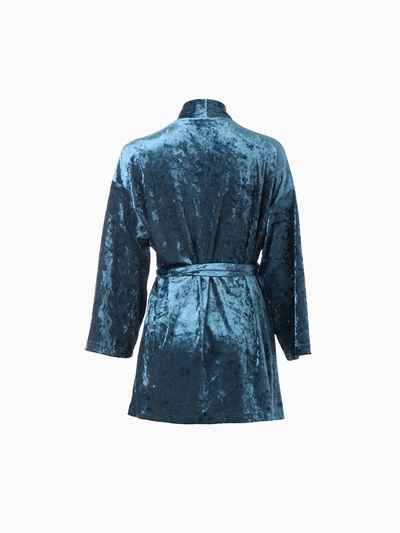 Костюм домашний женский (жакет, брюки) KAFTAN Velvet, размер 52-54, синий