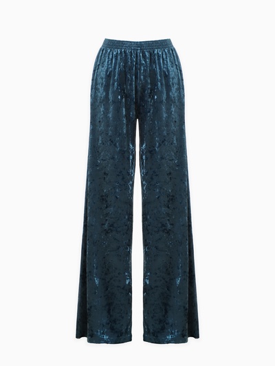 Костюм домашний женский (жакет, брюки) KAFTAN Velvet, размер 52-54, синий