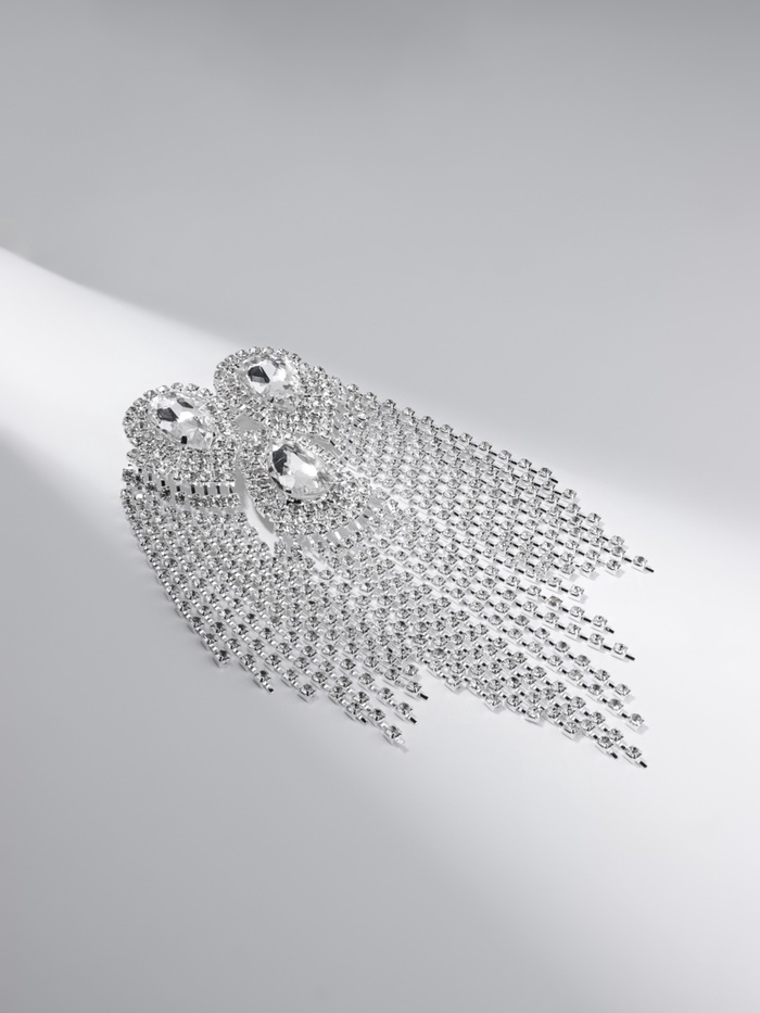 Брошь эполет «Голливуд», 13×9×3 см, белая в серебре