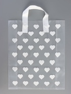 Пакет полиэтиленовый с боковой складкой и петлевой ручкой, «Сердечки», 30×37+10 см ± 5% 60 мкм - Фото 3