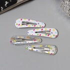 Заколки для волос QF «Глория», набор 4 шт., сердца, 5 см - Фото 1