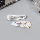 Заколки для волос QF «Глория», набор 4 шт., сердца, 5 см - Фото 2