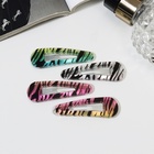 Заколки для волос «Глория», набор 4 шт., полосы колор, 5 см, МИКС - Фото 2