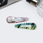 Заколки для волос «Глория», набор 4 шт., полосы колор, 5 см, МИКС - Фото 3