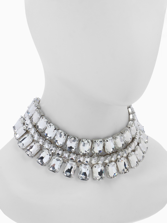 Чокер-колье «Сияние» трио, цвет белый в серебре, 36 см - Фото 1