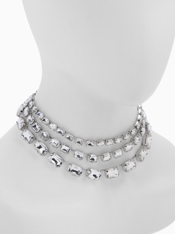 Чокер-колье «Сияние» трио на увеличение, цвет белый в серебре, 36 см - Фото 1