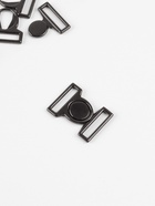 Застёжка для купальника, металлическая, 17 мм, 5 шт., цвет чёрный никель - Фото 2