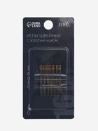 Иглы швейные с золотым ушком TEIRA, набор 16 шт., d=0.8 мм, 3.9 см - Фото 5