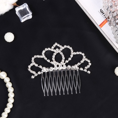 Диадема для волос «Медея», грация, 9×7 см, серебро