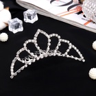 Диадема для волос «Медея», гармония, 10×4 см, серебро - Фото 1