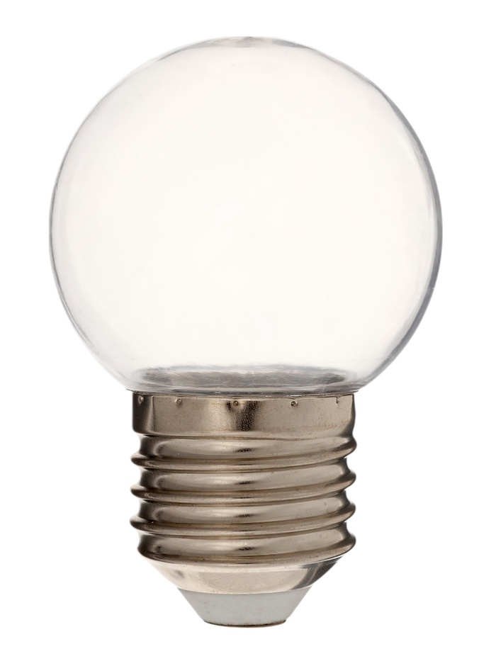 Лампа светодиодная, G45, Е27, 1.5 Вт, для белт-лайта, прозрачная, набор 10 штук, свечение белое - Фото 1