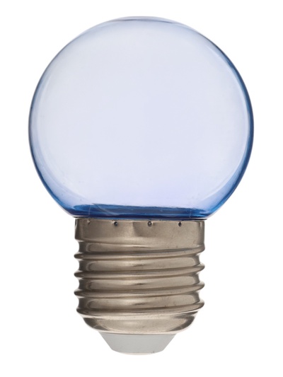 Лампа светодиодная, G45, Е27, 1.5 Вт, для белт-лайта, прозрачная, набор 10 штук, свечение синее