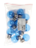 Лампа светодиодная, G45, Е27, 1.5 Вт, для белт-лайта, прозрачная, набор 10 штук, свечение синее - Фото 5