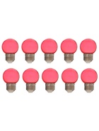 Лампа светодиодная, G45, Е27, 1.5 Вт, для белт-лайта, прозрачная, набор 10 штук, свечение красное - Фото 2