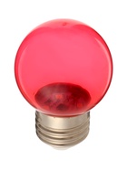 Лампа светодиодная, G45, Е27, 1.5 Вт, для белт-лайта, прозрачная, набор 10 штук, свечение красное - Фото 3