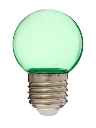 Лампа светодиодная, G45, Е27, 1.5 Вт, для белт-лайта, прозрачная, набор 10 штук, свечение белое зелёное