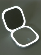 Зеркало косметическое, с подсветкой, 9×9×1.3 см, от АКБ, белое, 3 режима свечения - Фото 2