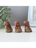 Набор фигурок керамика TAKE IT EASY «Не вижу, не слышу, не говорю», 3 шт. - Фото 2