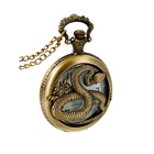 Часы карманные «Змея», кварцевые, длина цепочки 40 см, циферблат d=4.5 см, медные - Фото 6