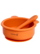 Набор для кормления «Мишка», 2 предмета, цвет коричневый - Фото 2