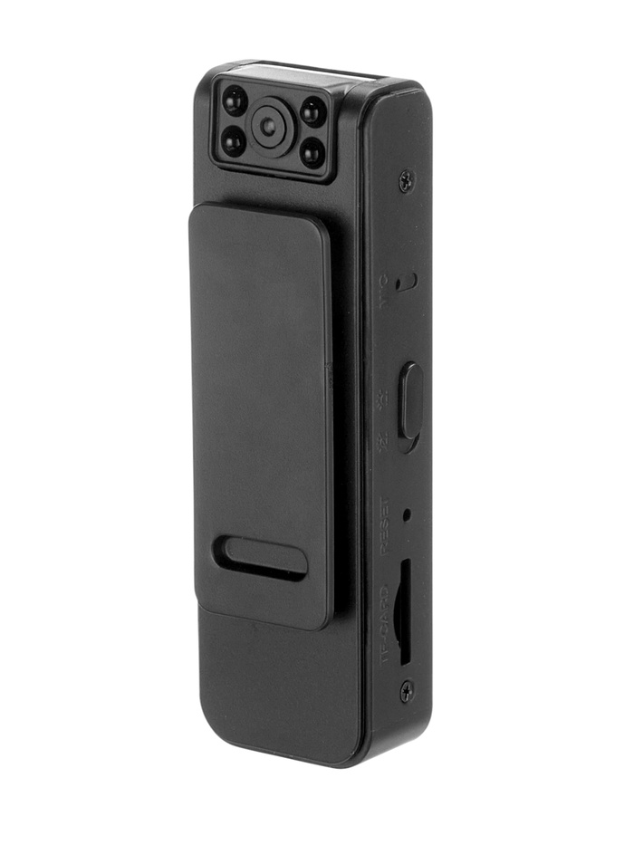 Видеокамера нагрудная CAM-16, 1920х1080, Full HD 1080 p, 2 Мп, Wi-Fi, Bluetooth, микрофон, чёрная - Фото 1