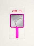 Зеркало с ручкой, 16×9 см, розовое - Фото 5