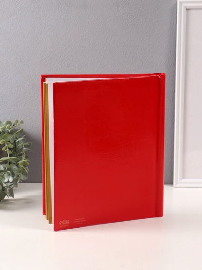 Фотоальбом магнитный 20 листов "Я могу" красный тиснение серебро 29х24х2 см