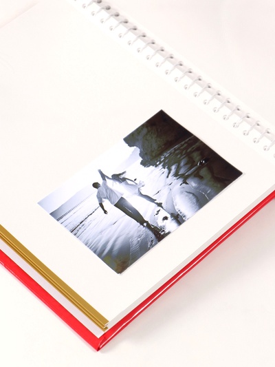 Фотоальбом магнитный 20 листов "Я могу" красный тиснение серебро 29х24х2 см