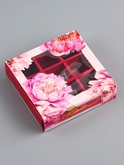 Коробка для конфет с обечайкой 9 шт. «Поздравляю», 13.7×13.7×3.5 см - Фото 4