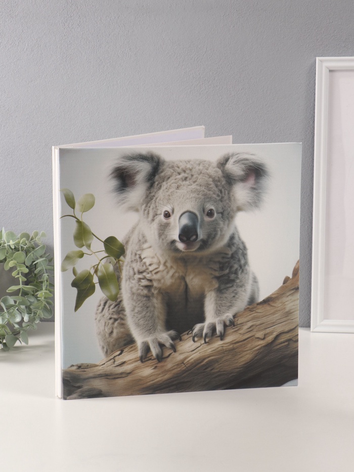 Фотоальбом магнитный на 20 листов «Коала», кожзам, в коробке, 2.6×32×33.5 см - Фото 1