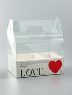 Коробка с PVC для цветов и десертов 26×18×30 см, любовь - Фото 2