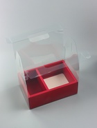 Коробка с PVC для цветов и десертов 26×18×30 см, красный - Фото 3