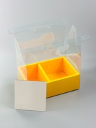 Коробка с PVC для цветов и десертов 26×18×30 см, желтый - Фото 3