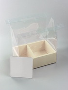 Коробка с PVC для цветов и десертов 26×18×30 см, желтый - Фото 4