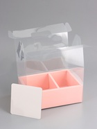 Коробка с PVC для цветов и десертов 26×18×30 см, розовый - Фото 5